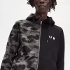Sweats à capuche zippés contrastés pour hommes