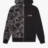 Sweats à capuche zippés contrastés pour hommes