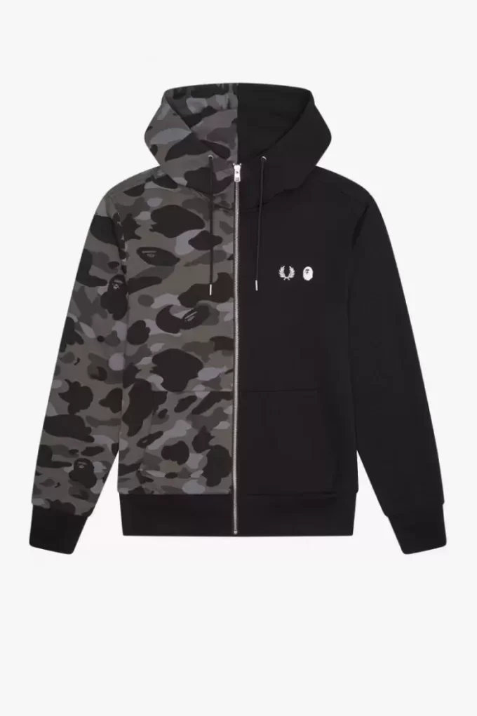 Sweats à capuche zippés contrastés pour hommes