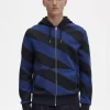 Sweats à capuche zippés à rayures pour hommes