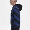 Sweats à capuche zippés à rayures pour hommes
