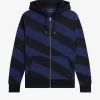 Sweats à capuche zippés à rayures pour hommes