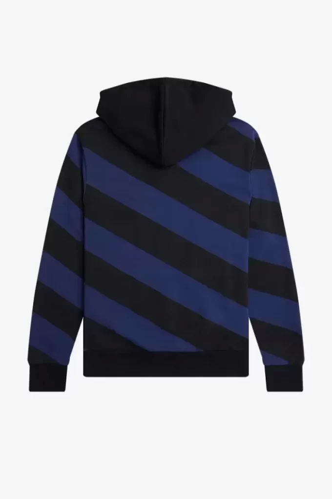 Sweats à capuche zippés à rayures pour hommes