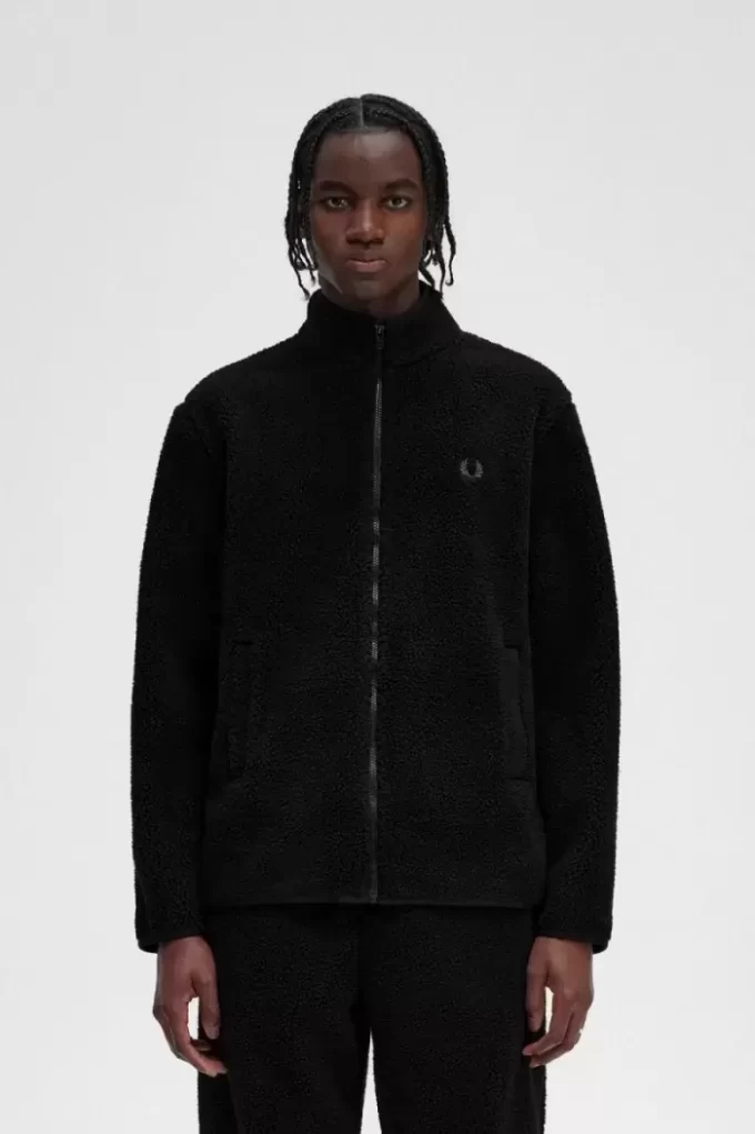 Sweats zippés en polaire borg pour homme