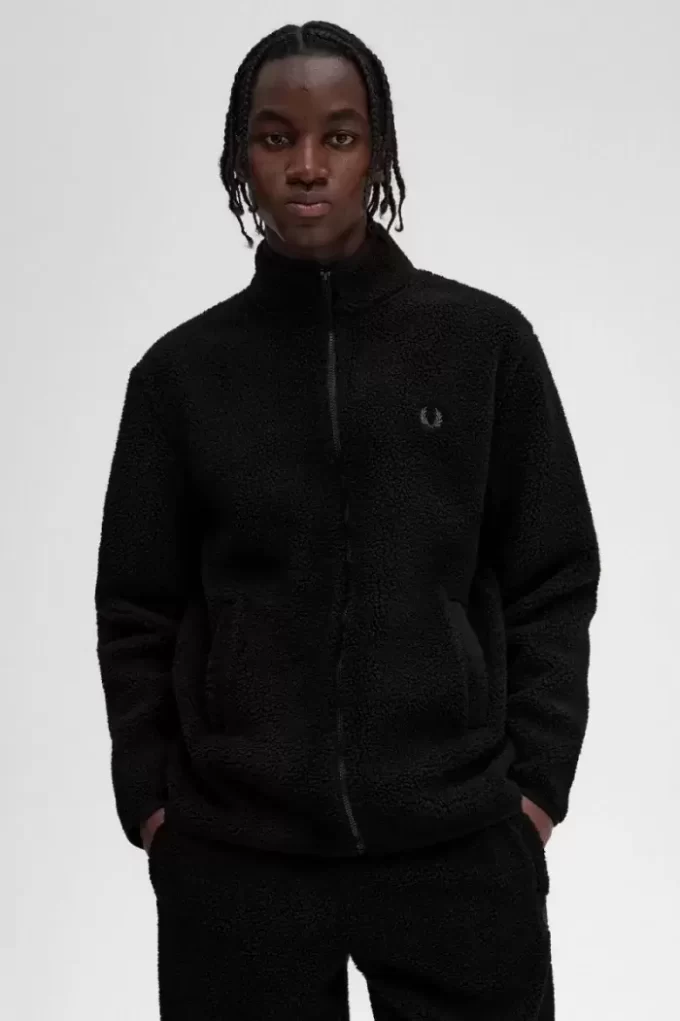 Sweats zippés en polaire borg pour homme