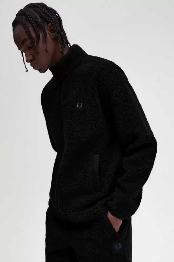 Sweats zippés en polaire borg pour homme