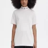 T-shirt col montant pour femme avec couronne de laurier