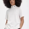 T-shirt col montant pour femme avec couronne de laurier