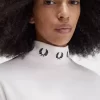 T-shirt col montant pour femme avec couronne de laurier