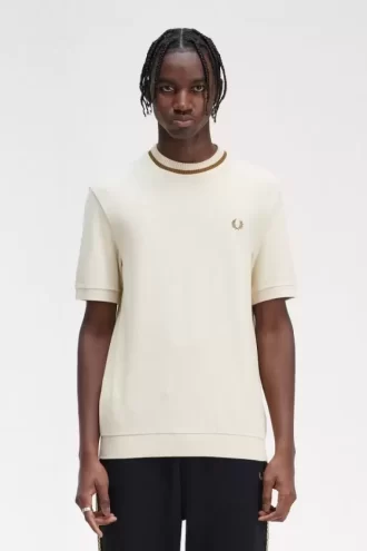T-shirt col rond piqué pour homme