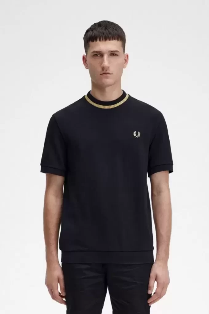 T-shirt col rond piqué pour homme