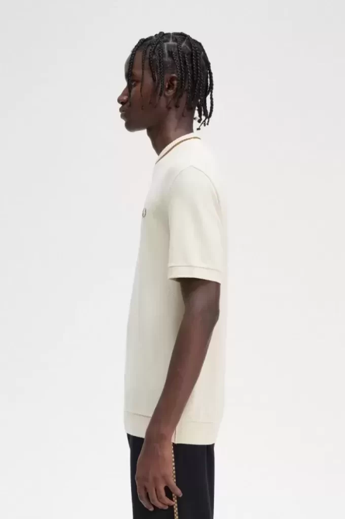 T-shirt col rond piqué pour homme