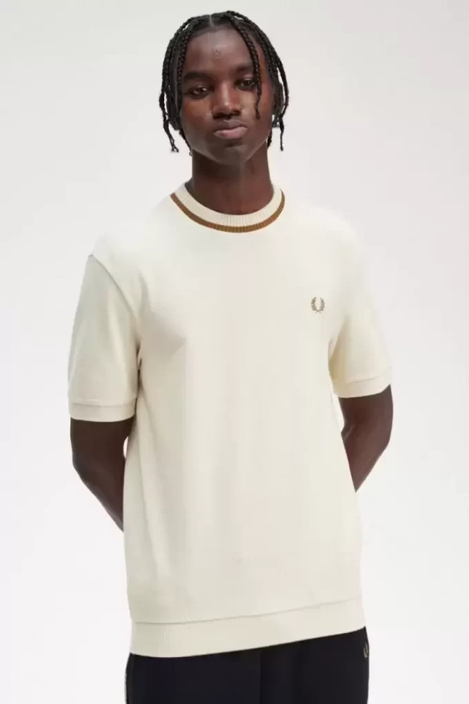 T-shirt col rond piqué pour homme