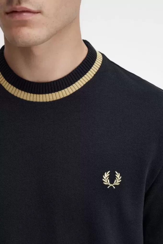 T-shirt col rond piqué pour homme