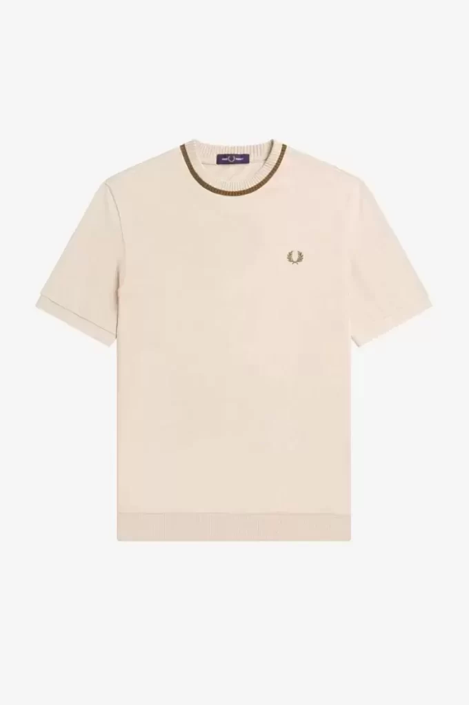 T-shirt col rond piqué pour homme