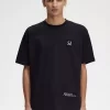 T-shirt décontracté pour homme avec patch imprimé