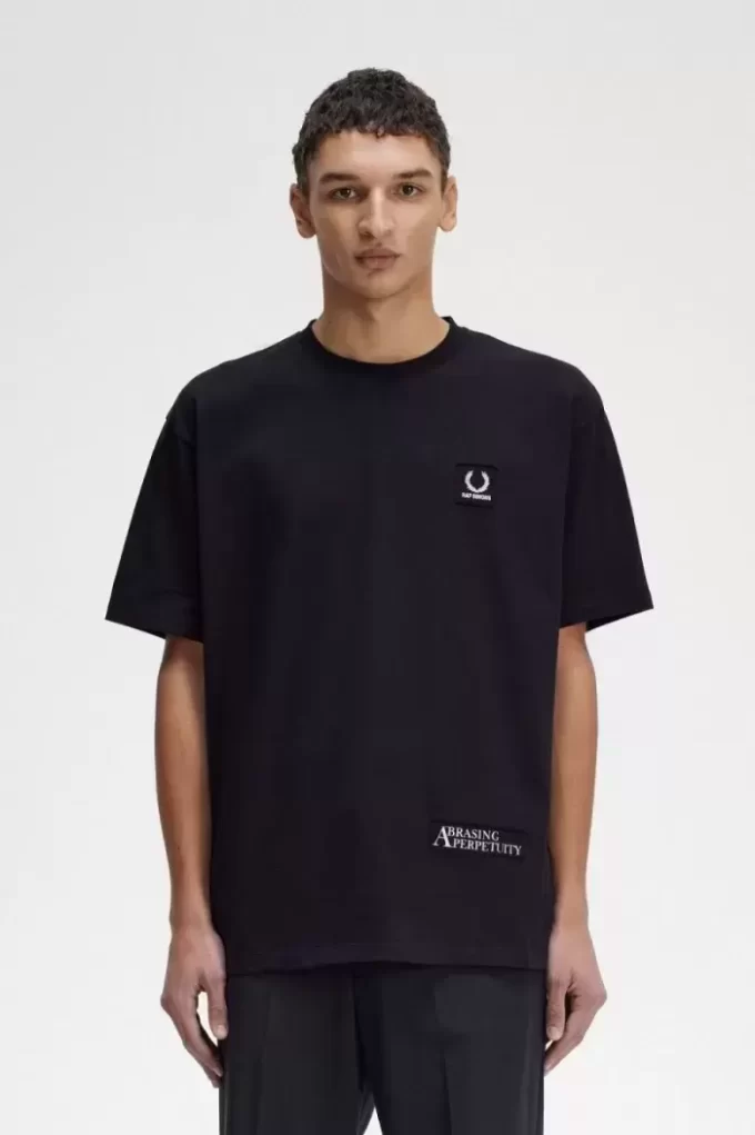 T-shirt décontracté pour homme avec patch imprimé