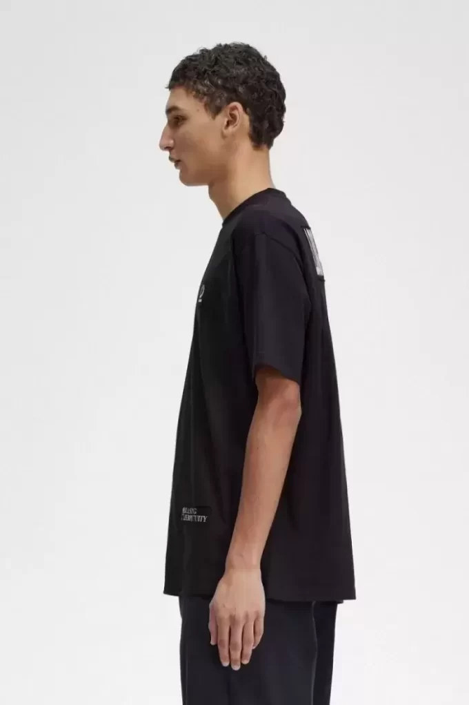 T-shirt décontracté pour homme avec patch imprimé