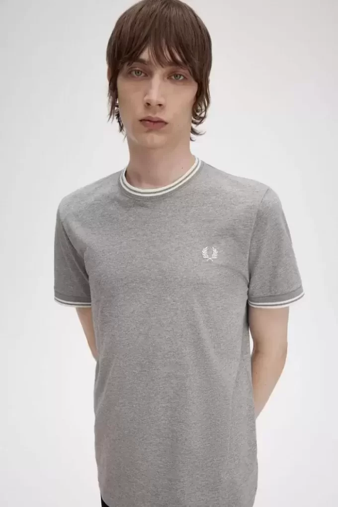 T-shirt à double pointe pour homme