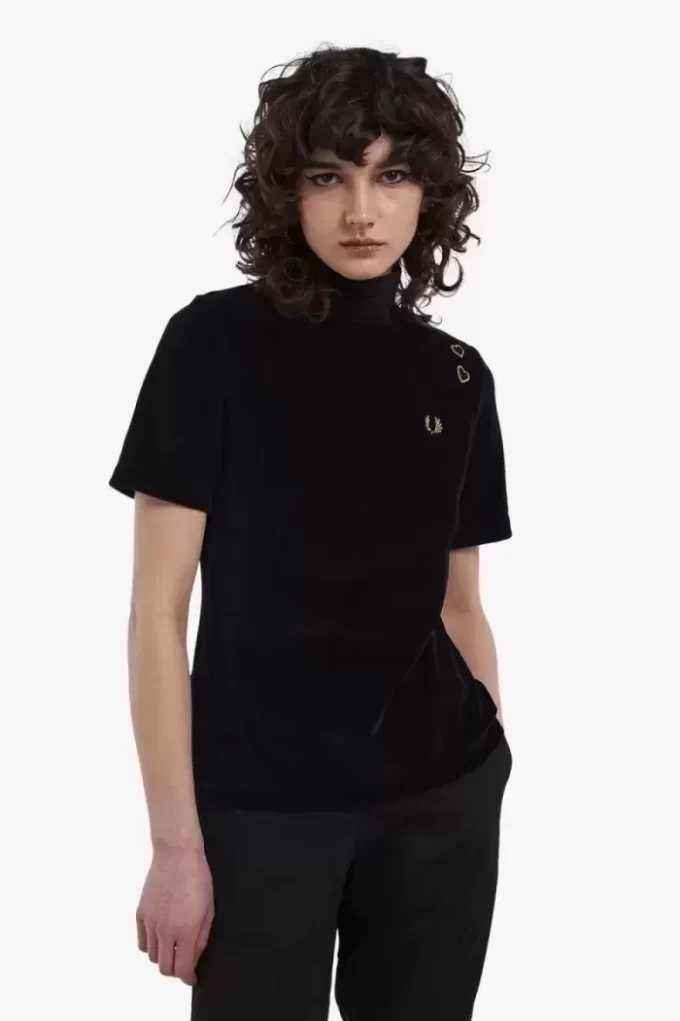 T-shirt en velours pour femme