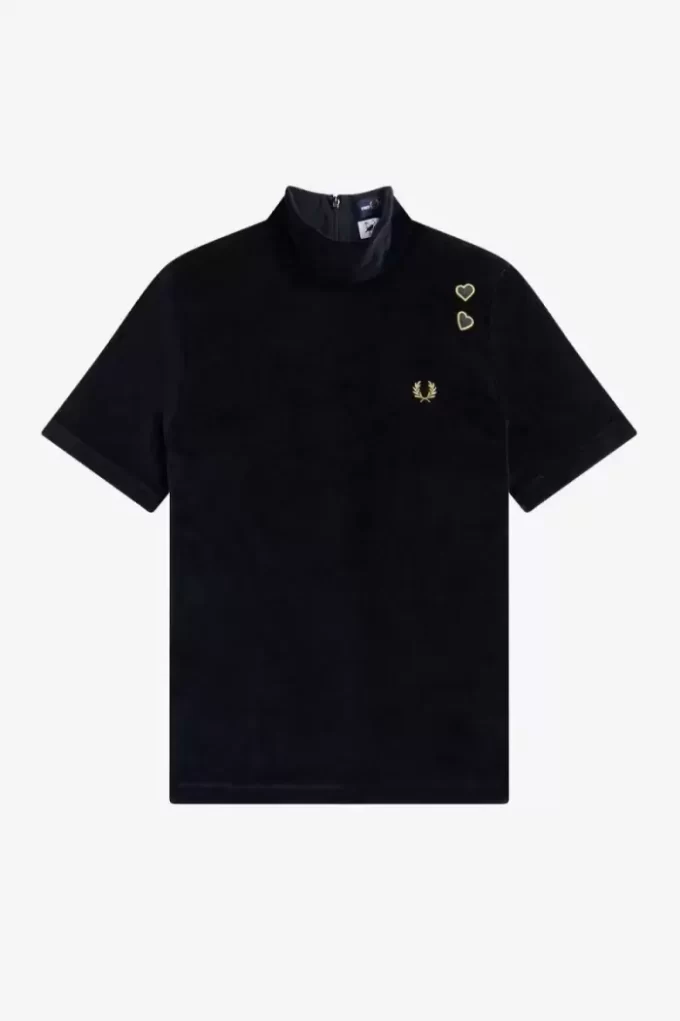 T-shirt en velours pour femme