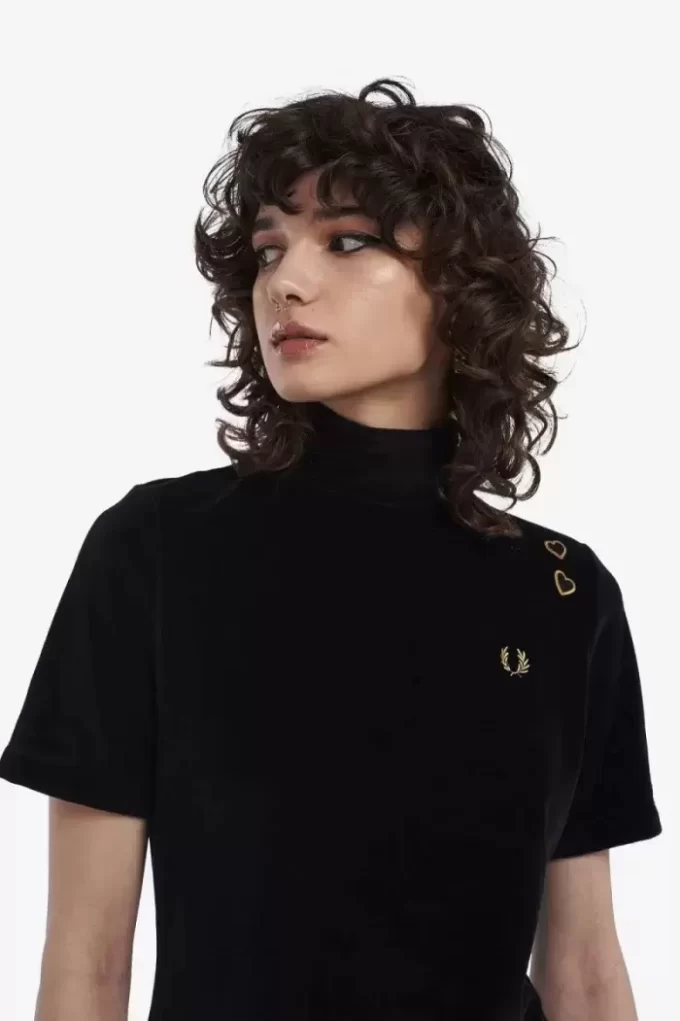 T-shirt en velours pour femme