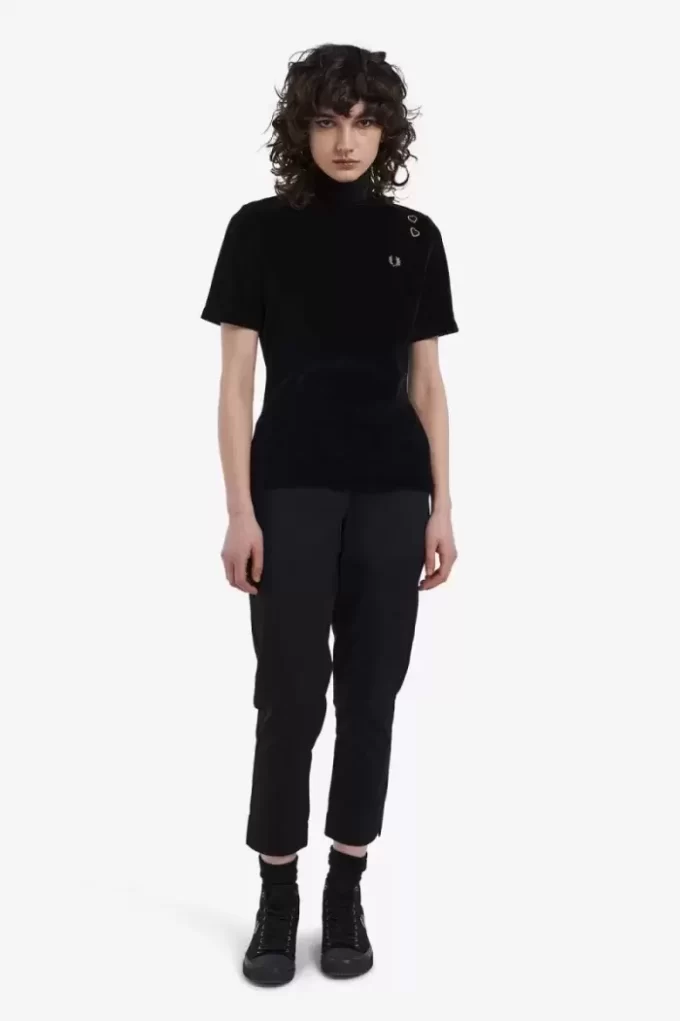 T-shirt en velours pour femme