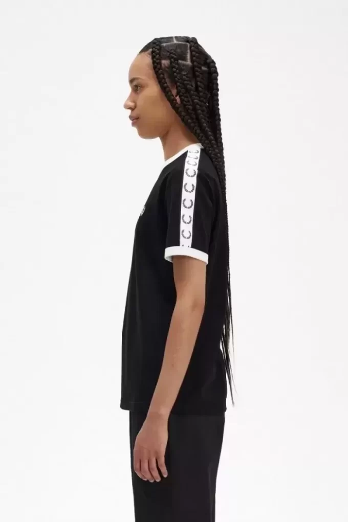 T-shirt femme à bandes contrastantes