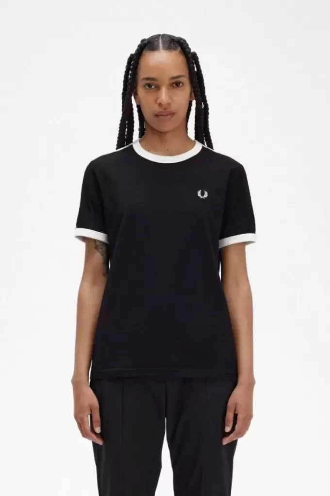 T-shirt femme à bandes contrastantes