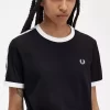 T-shirt femme à bandes contrastantes
