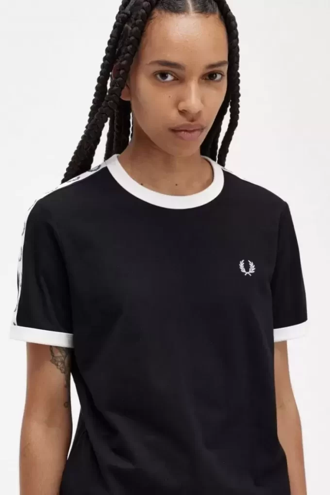 T-shirt femme à bandes contrastantes