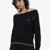 T-shirt femme en tricot à épaules dénudées