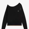 T-shirt femme en tricot à épaules dénudées