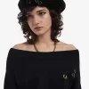 T-shirt femme en tricot à épaules dénudées