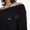 T-shirt femme en tricot à épaules dénudées
