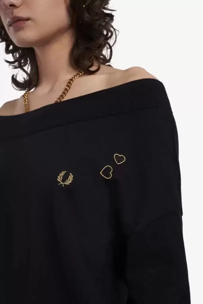 T-shirt femme en tricot à épaules dénudées