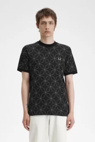 T-shirt géométrique pour homme