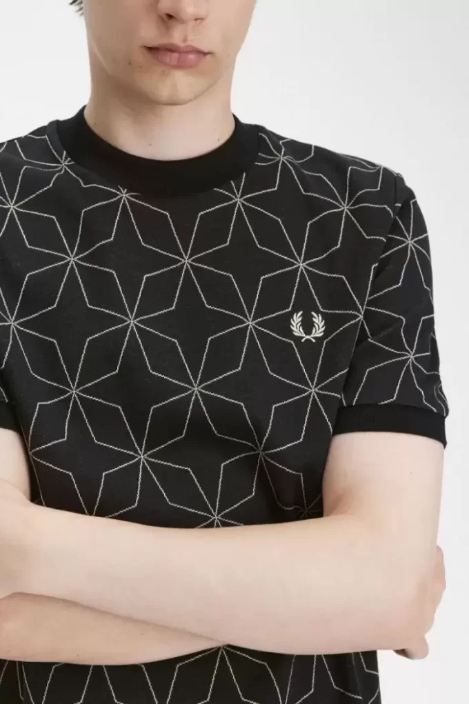 T-shirt géométrique pour homme