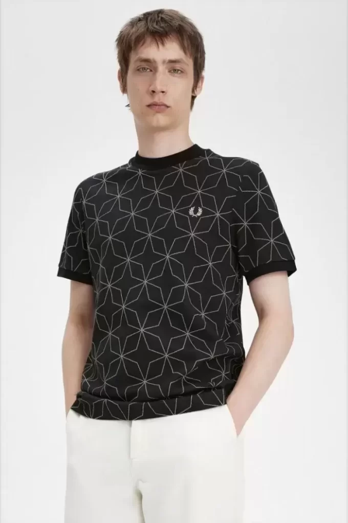 T-shirt géométrique pour homme