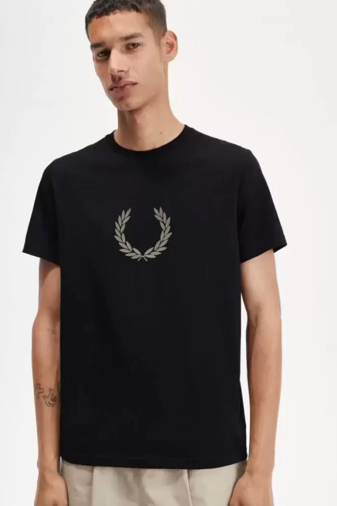 T-shirt homme avec couronne de laurier floquée