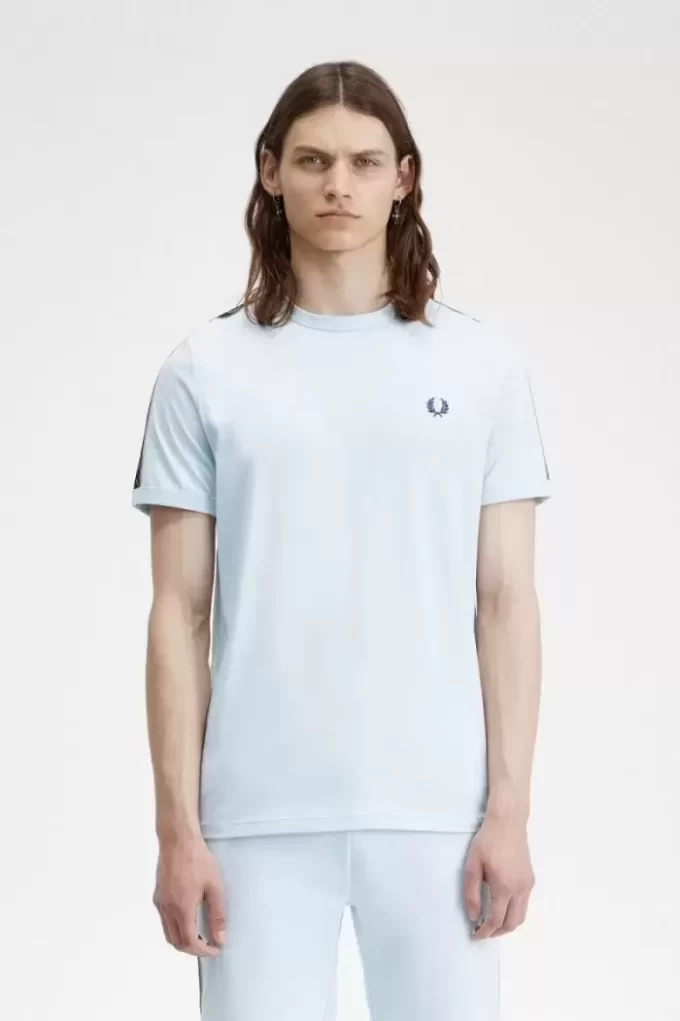 T-shirt homme à bandes contrastantes