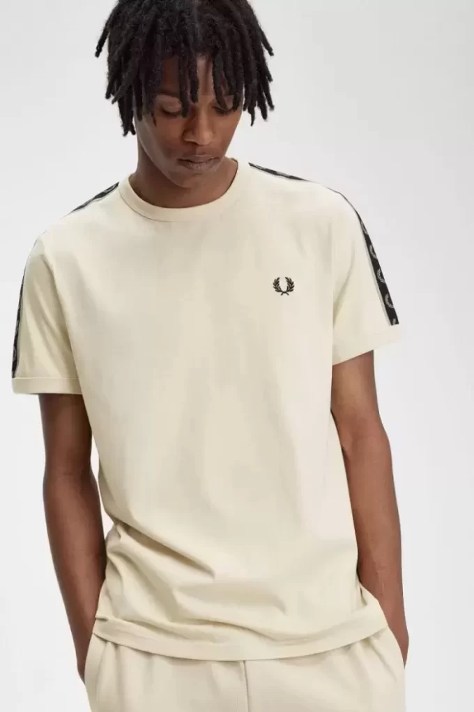 T-shirt homme à bandes contrastantes
