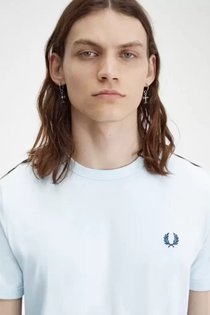 T-shirt homme à bandes contrastantes