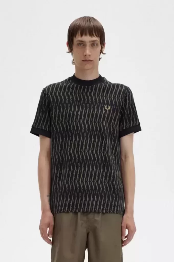 T-shirt homme en jacquard Argyle