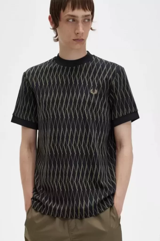 T-shirt homme en jacquard Argyle