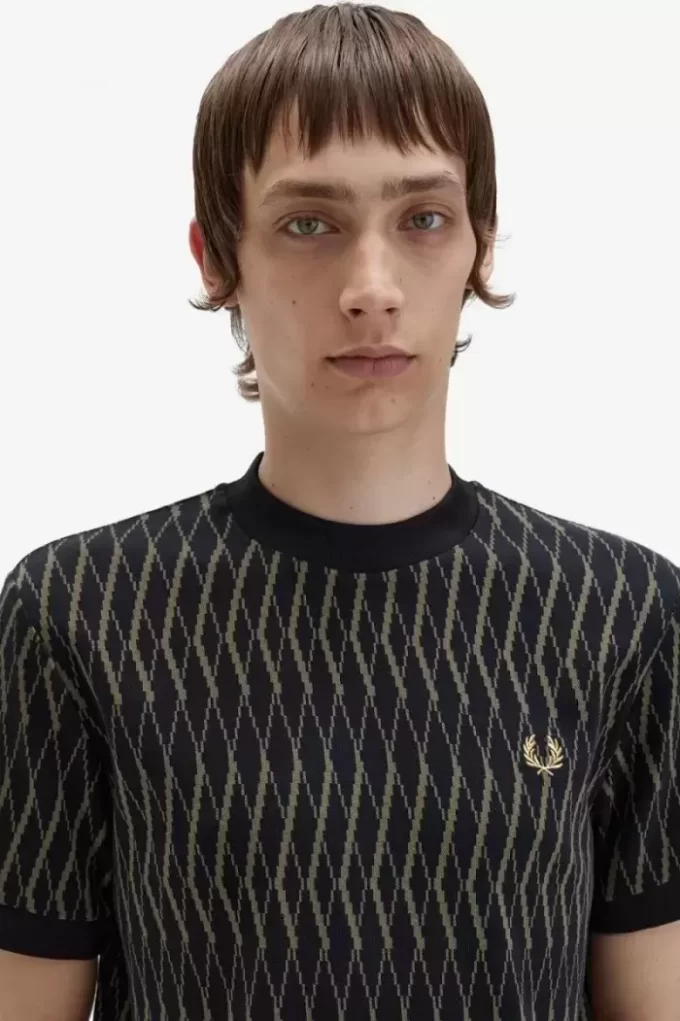 T-shirt homme en jacquard Argyle