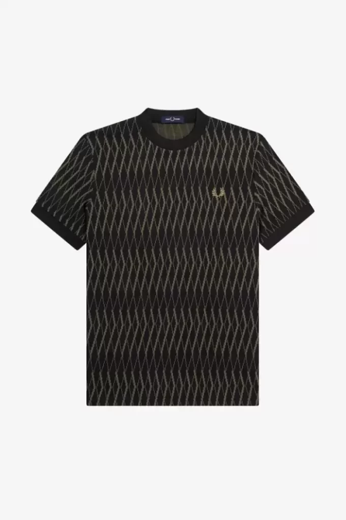 T-shirt homme en jacquard Argyle