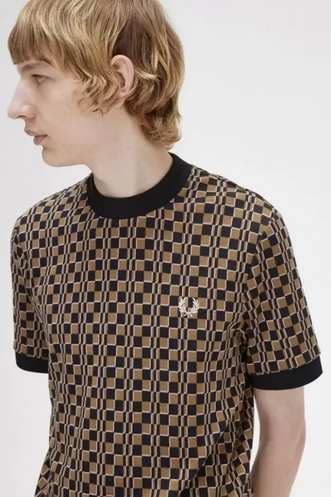 T-shirt homme Glitch Checkerboard