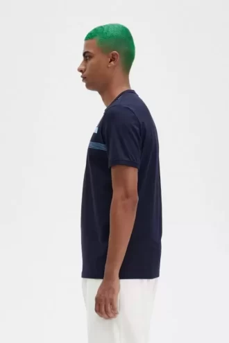 T-shirt imprimé Glitch pour homme