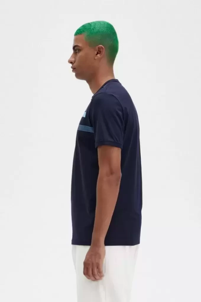T-shirt imprimé Glitch pour homme